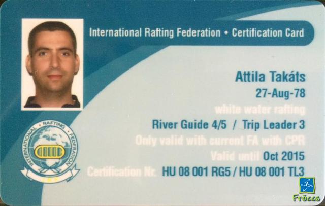 International Rafting Federation Certification